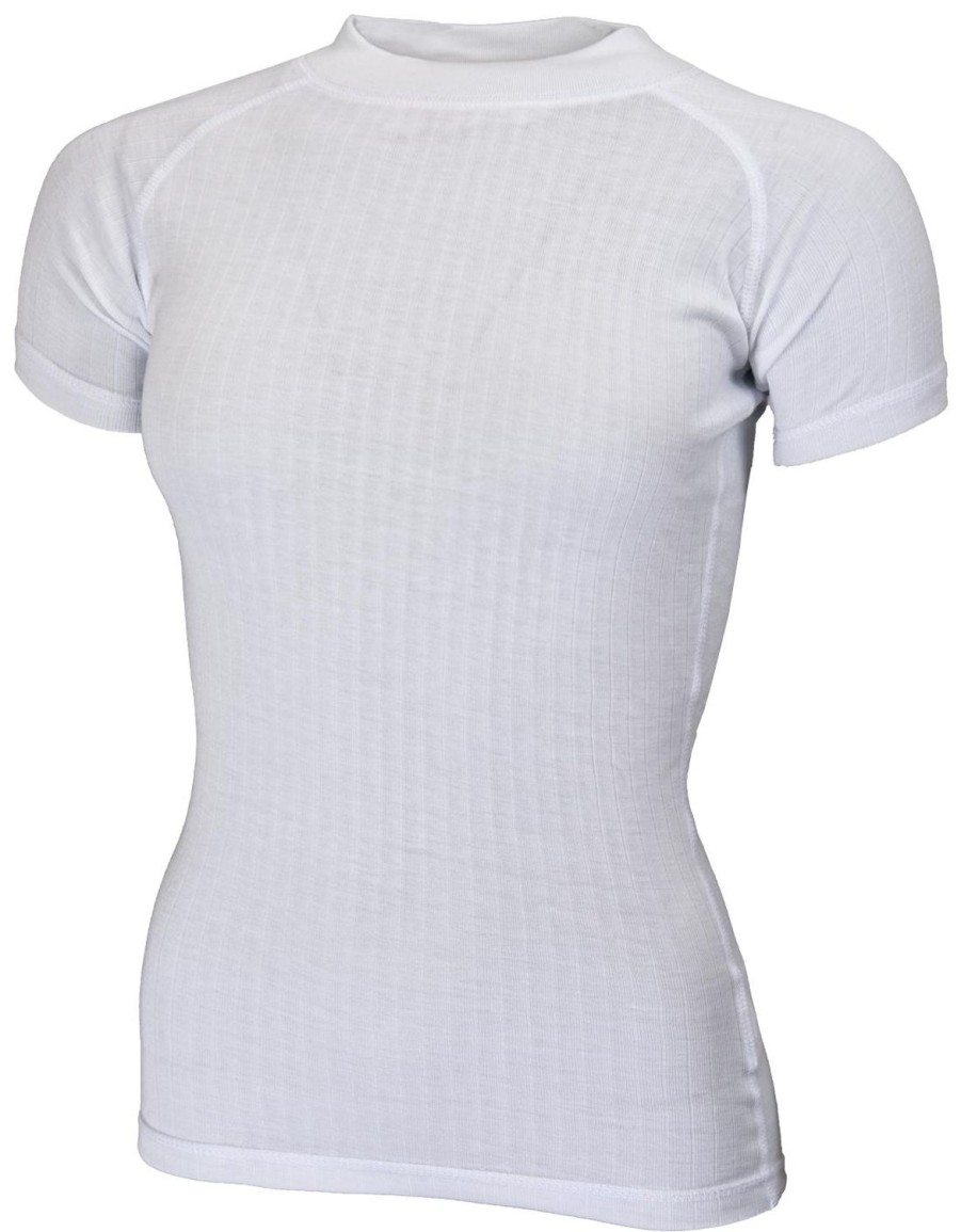 Thermal- & Underwear Avento Thermal Undershirts | Avento Base Layer White Sleeve Crew Neck Shirt - Woman