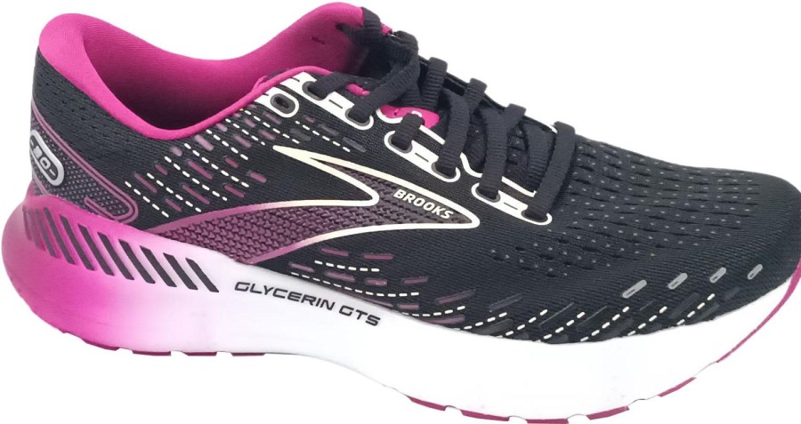 Running & Hiking Brooks Runningshoes | Brooks Glycerin 20 Gts Black/Fuchsia/Linen