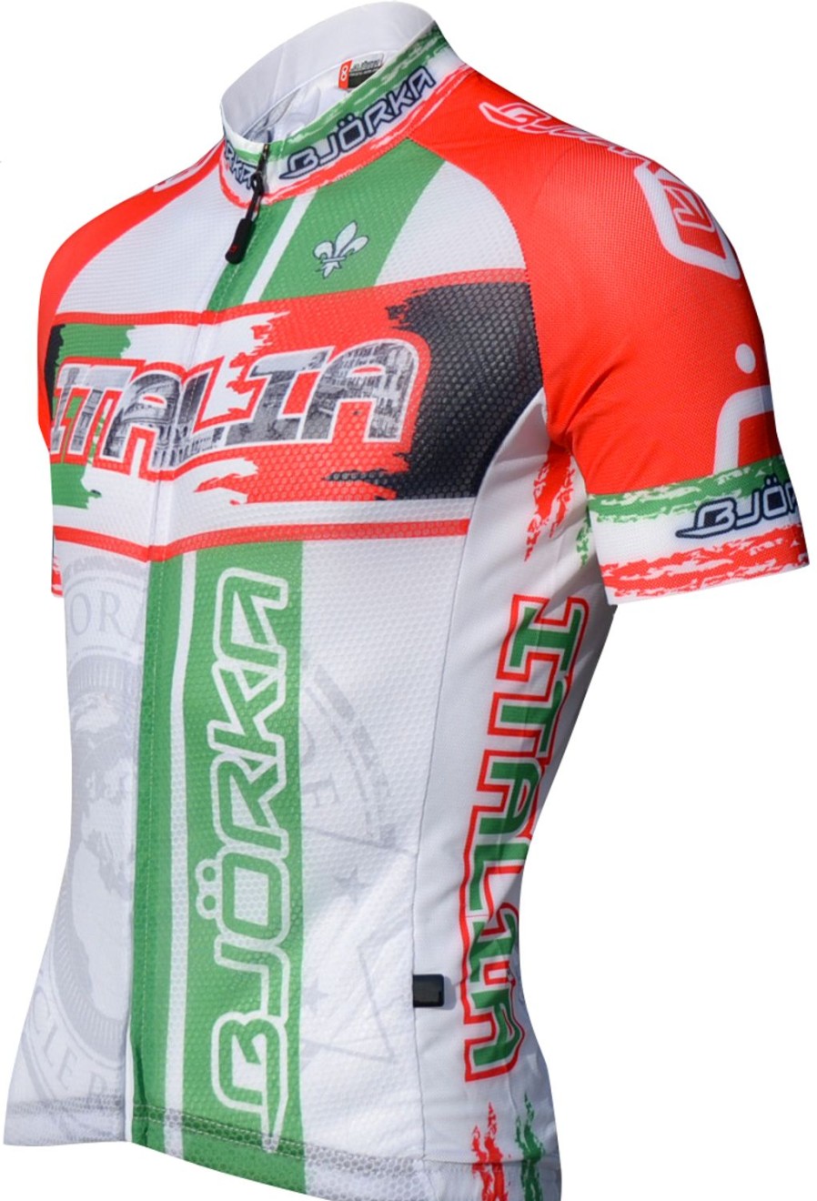 Cycling & Triathlon Bjorka Cycling Apparel Men | Bjorka Maillot World Italie White