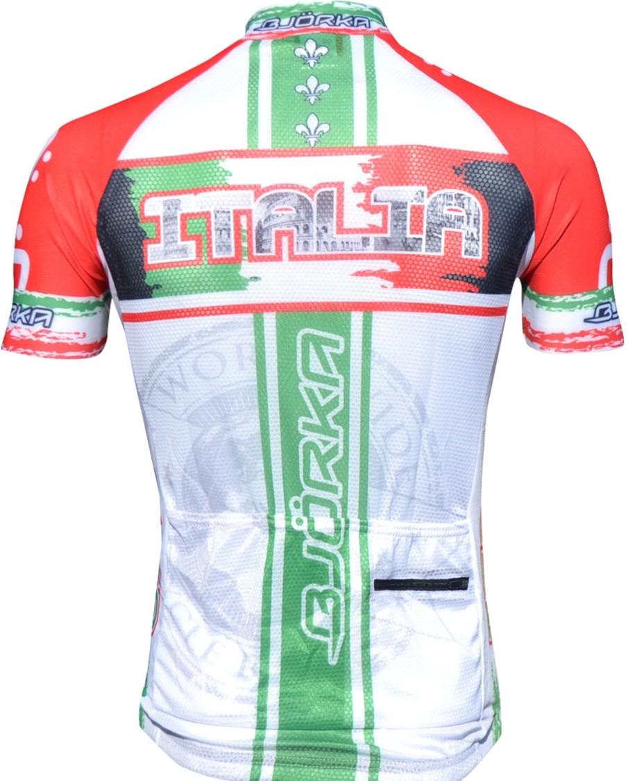 Cycling & Triathlon Bjorka Cycling Apparel Men | Bjorka Maillot World Italie White