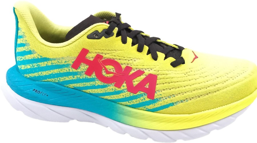 Running & Hiking Hoka One One Runningshoes | Hoka One One Mach 5 Evening Primrose/Scuba Blue