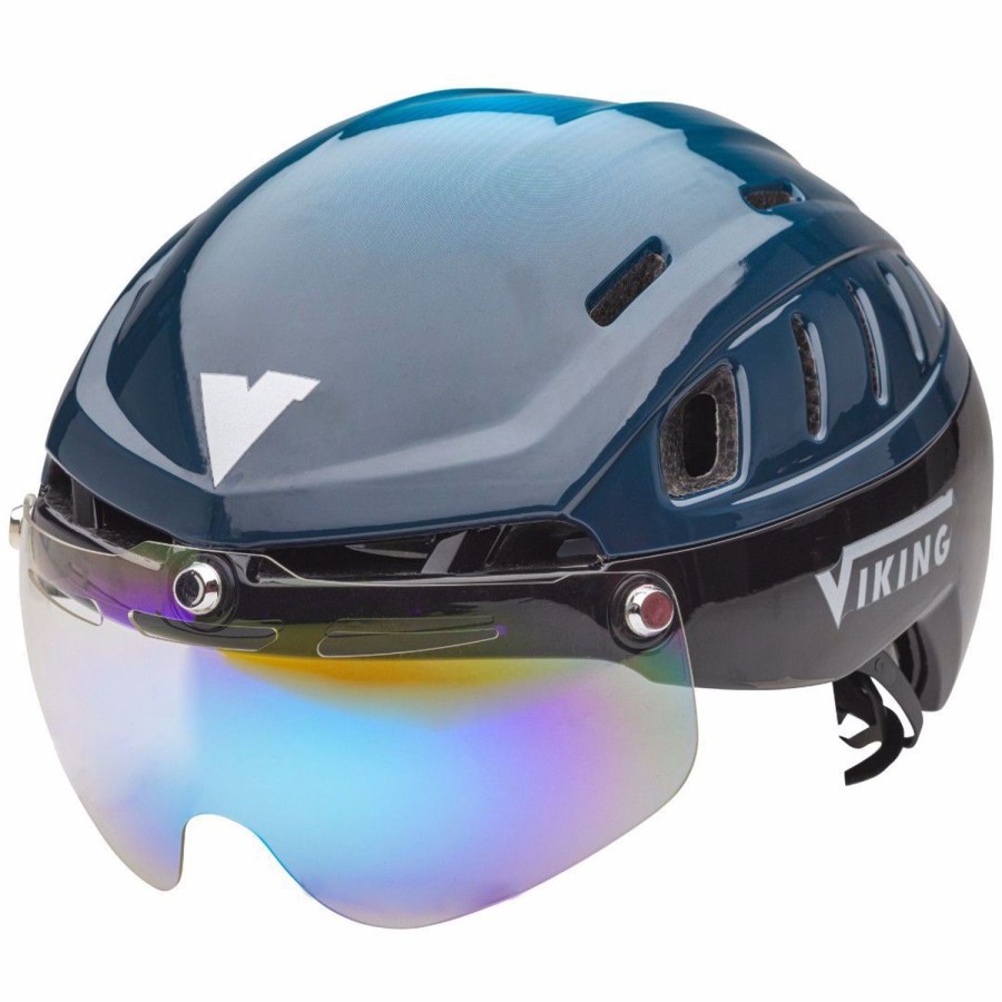 Skating Viking Ice Accessoires | Viking Sparrow Ice Skating Helmet Black/Blue