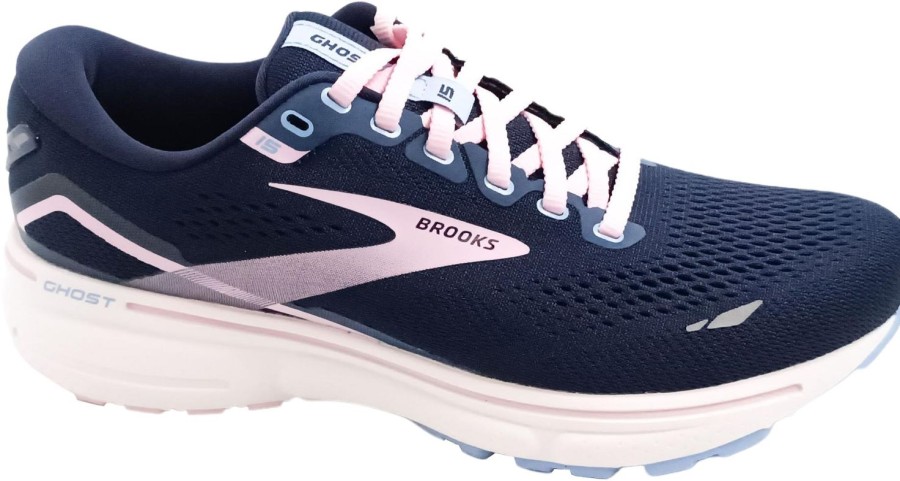 Running & Hiking Brooks Runningshoes | Brooks Ghost 15 Peacoat/Pink/Open Air