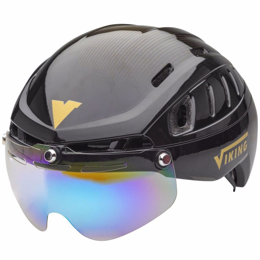 Skating Viking Ice Accessoires | Viking Sparrow Ice Skating Helmet Black/Gold