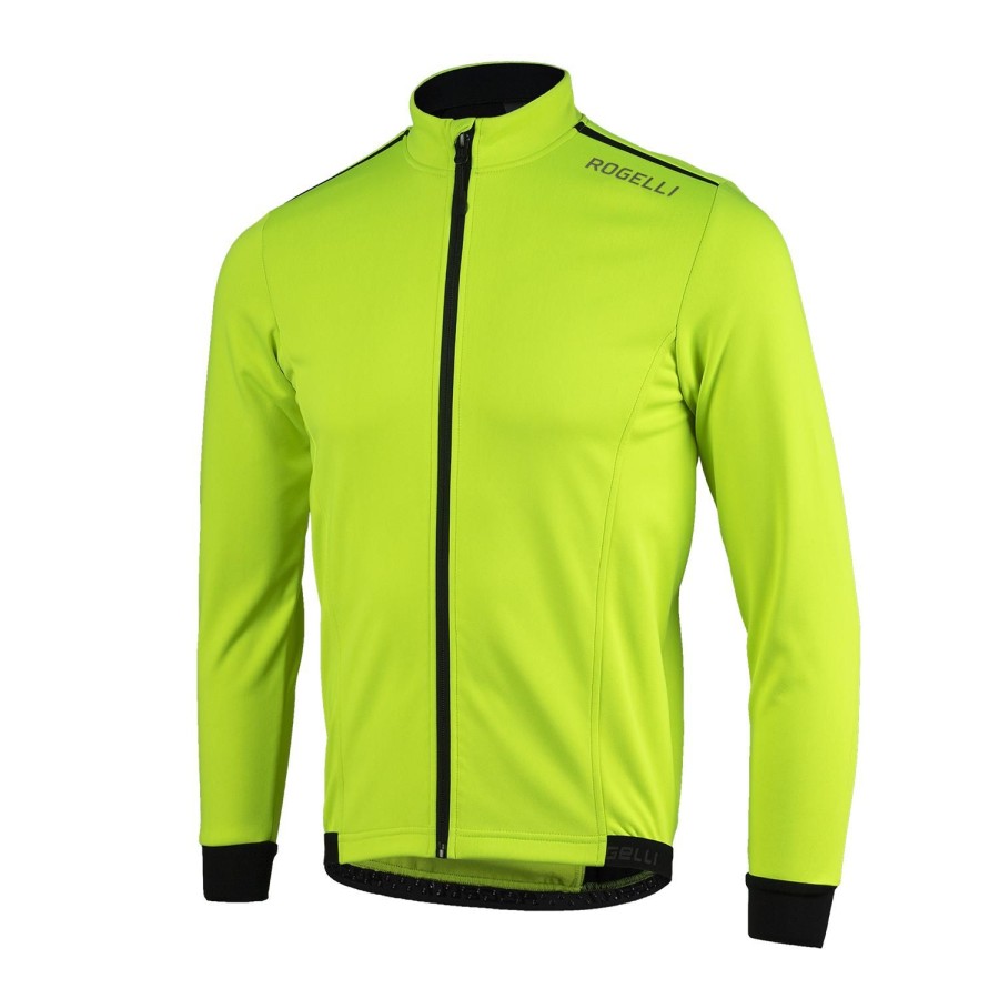 Cycling & Triathlon Rogelli Cycling Apparel Men | Rogelli Pesaro2.0 Winterjacket Fluo Yellow